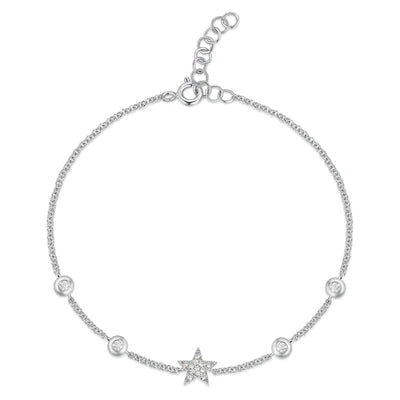 14K GOLD DIAMOND SABRINA STAR BRACELET