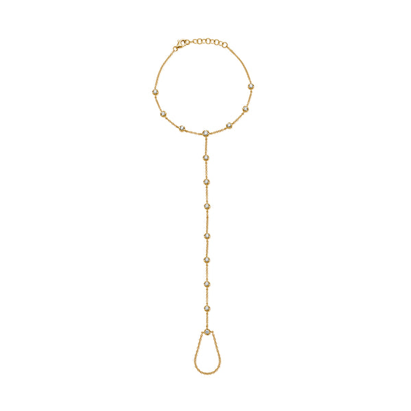 14K GOLD DIAMOND JOLIE HAND CHAIN