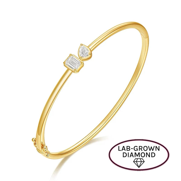 14K GOLD LAB GROWN DIAMOND STELLA BANGLE