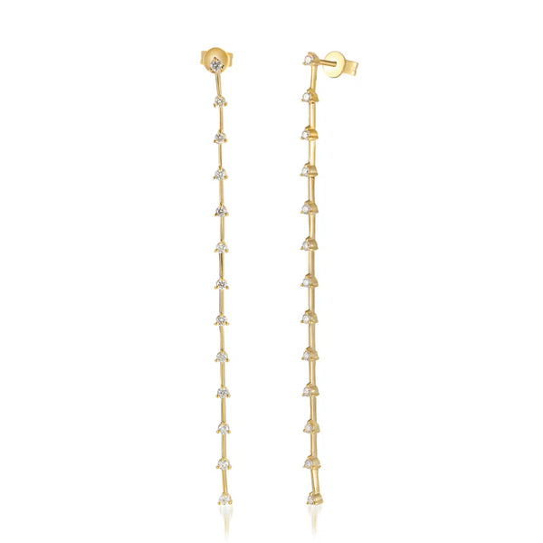 14K GOLD DIAMOND ALEXIS EARRINGS