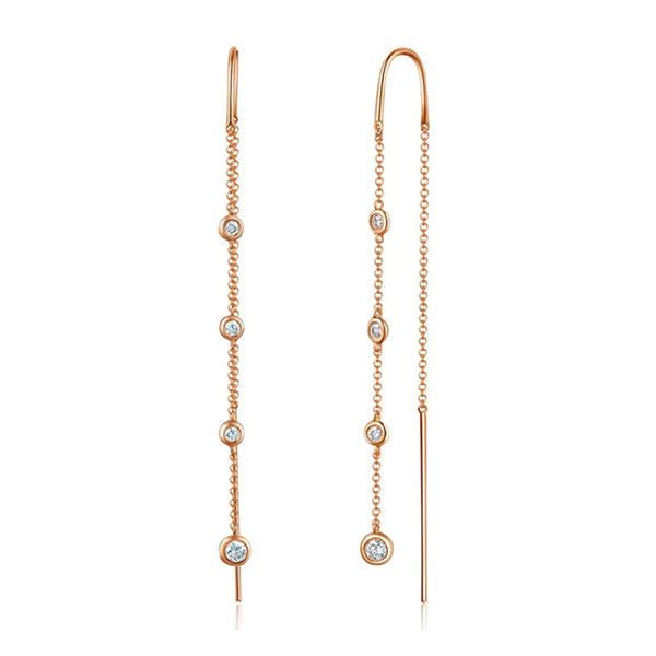 14K GOLD DIAMOND RELLA EARRINGS