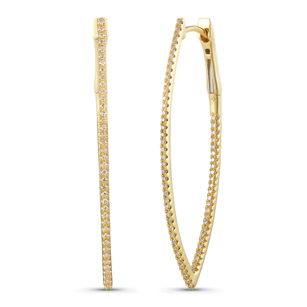 14K GOLD DIAMOND CARLY HOOPS