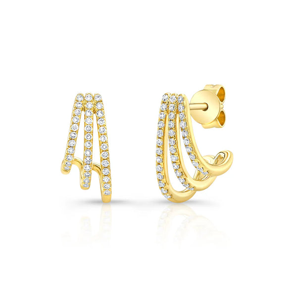 14K GOLD DIAMOND SHELBY STUDS