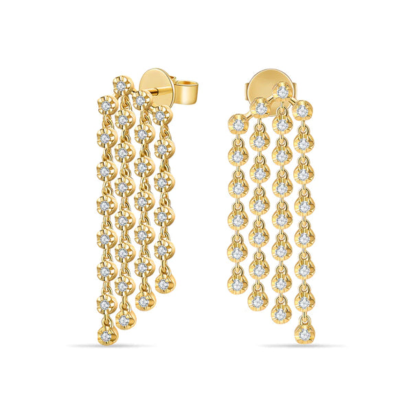 14K GOLD DIAMOND HELENA EARRINGS