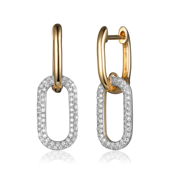 14K GOLD DIAMOND SMALL CLAUDIA EARRINGS