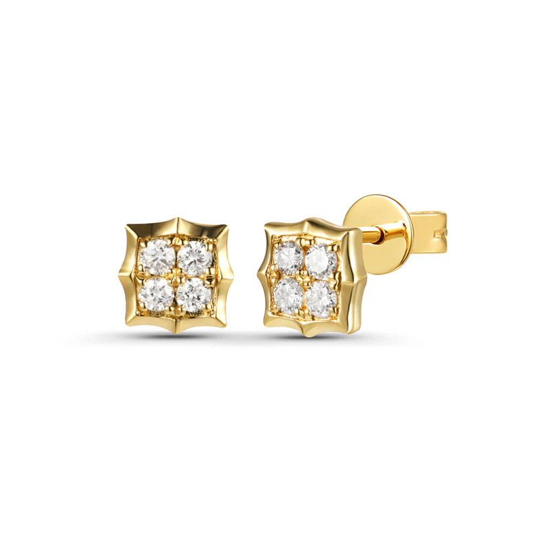 14K GOLD DIAMOND TRINA STUDS