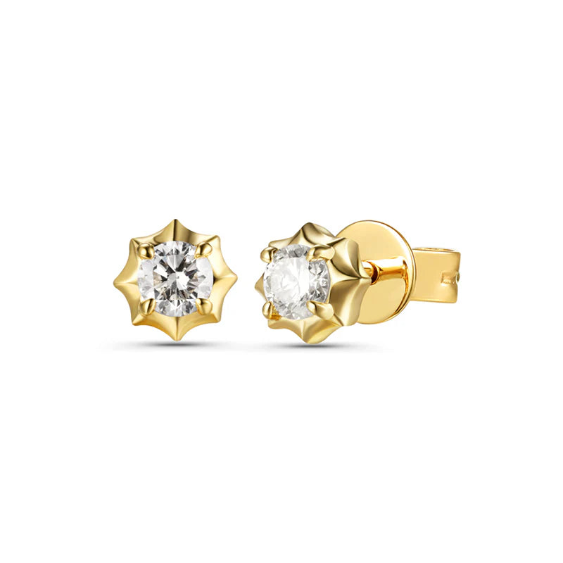 14K GOLD DIAMOND SHAY STUDS