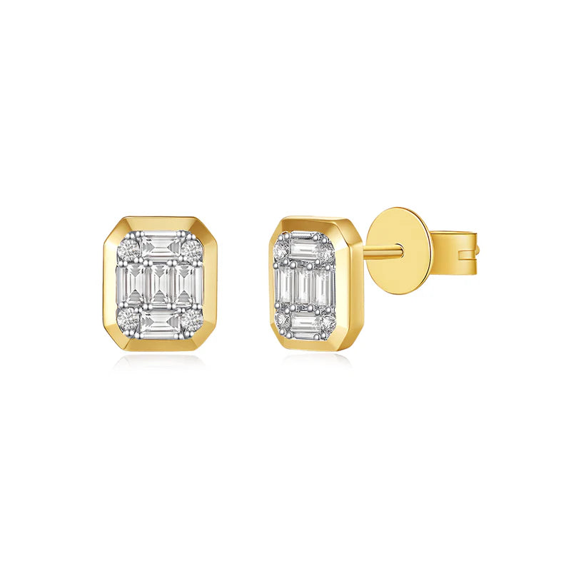 14K GOLD DIAMOND MORGAN STUDS