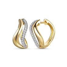 14K GOLD DIAMOND ODELIA HUGGIES