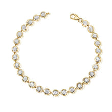 14K GOLD DIAMOND MEDIUM ALLEGRA BEZEL TENNIS BRACELET
