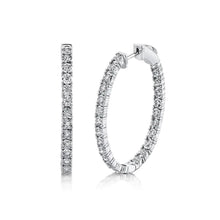 14K GOLD DIAMOND MEDIUM OVAL JEN HOOPS