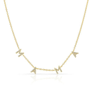 14K GOLD DIAMOND MAMA NECKLACE