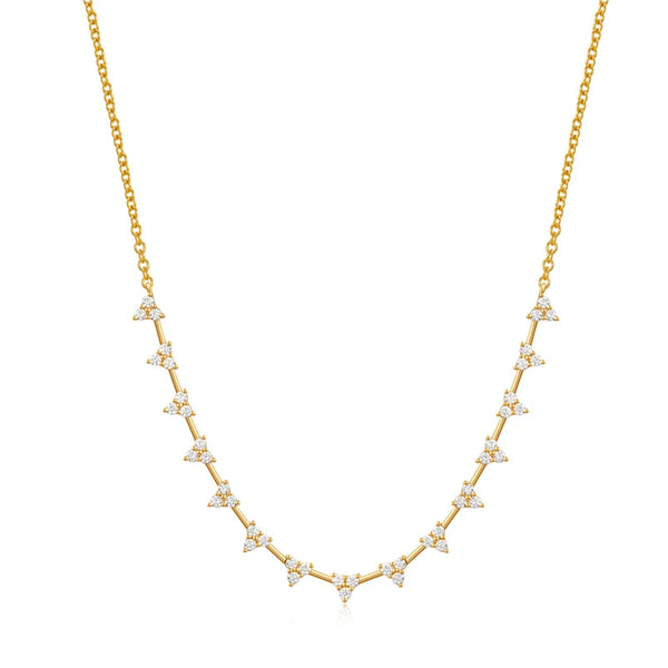 14K GOLD DIAMOND IRIT NECKLACE