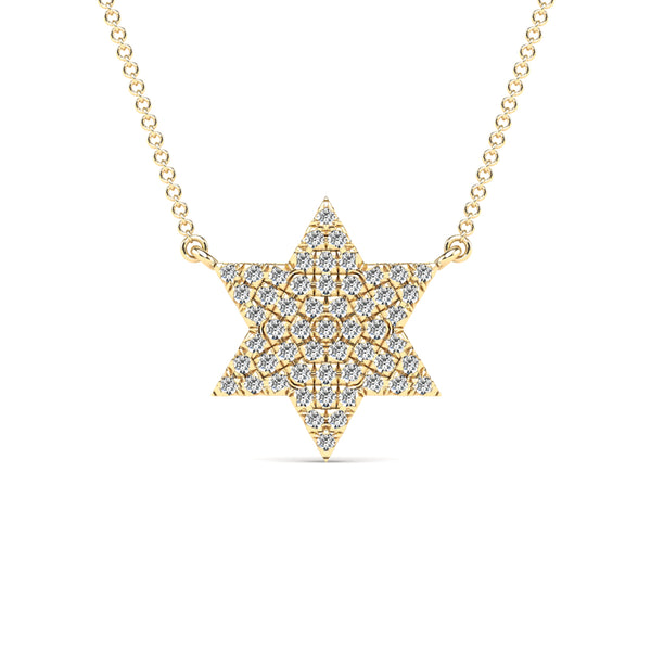 14K GOLD DIAMOND SARAH STAR OF DAVID NECKLACE