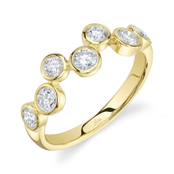 14K GOLD DIAMOND PHOEBE BEZEL RING
