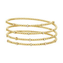 14K GOLD DIAMOND MEGAN WRAP BANGLE