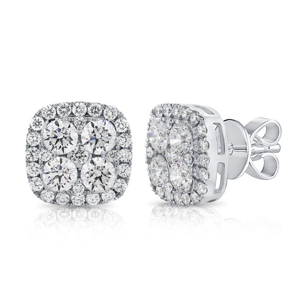 14K GOLD DIAMOND ALICE STUDS