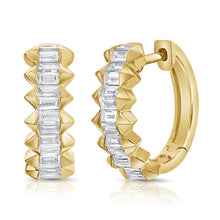 14K GOLD DIAMOND LARA HUGGIES