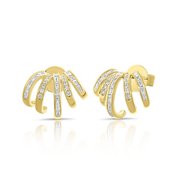 14K GOLD DIAMOND CHANTELLE EARRINGS
