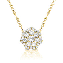 14K GOLD DIAMOND REMI FLOWER NECKLACE