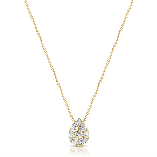 14K GOLD DIAMOND MIRANDA PEAR NECKLACE