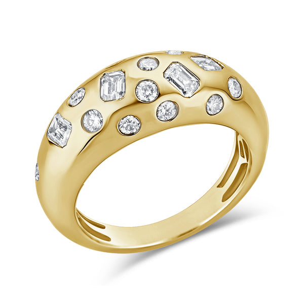 14K GOLD DIAMOND QUINN RING