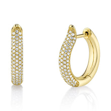 14K GOLD DIAMOND RAY HUGGIES
