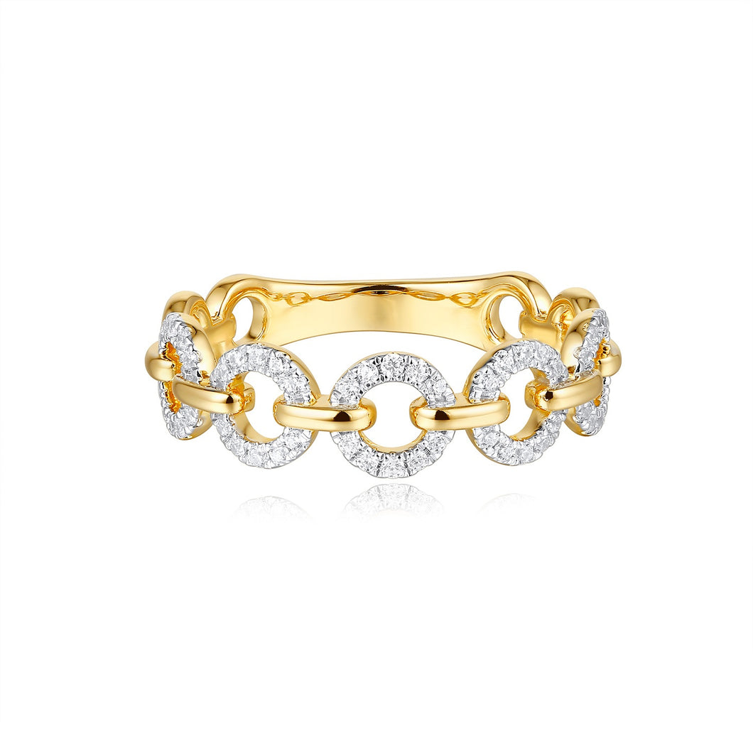 14K GOLD DIAMOND TINA RING