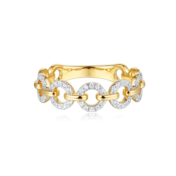 14K GOLD DIAMOND TINA RING