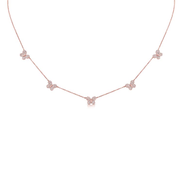 14K GOLD DIAMOND BRIELLE BUTTERFLY NECKLACE