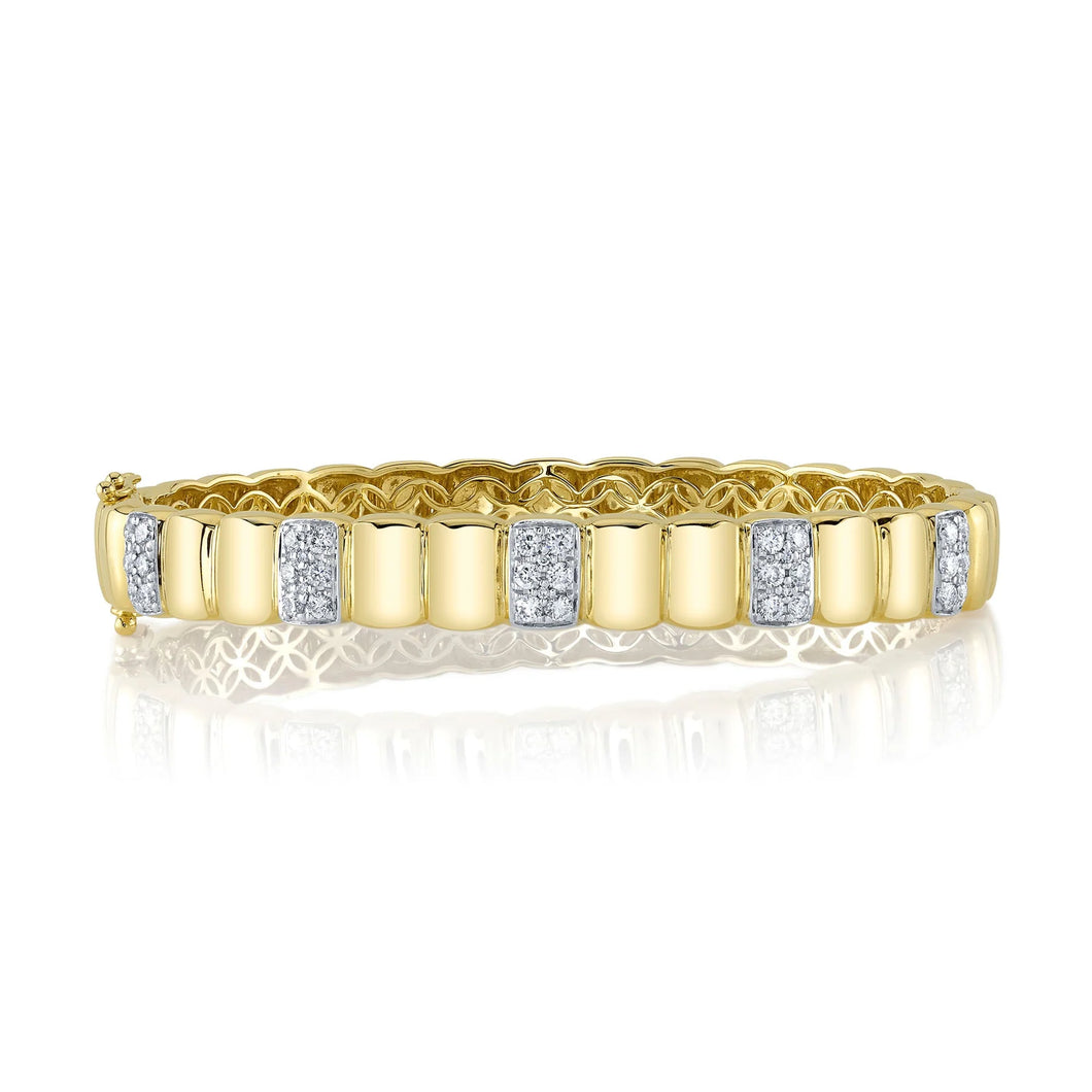 14K GOLD DIAMOND ALIZA BANGLE