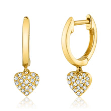 14K GOLD DIAMOND LAUREN HEART HUGGIES