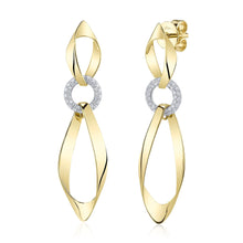 14K GOLD DIAMOND DEMI EARRINGS