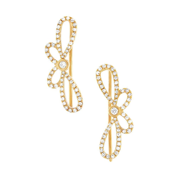 14K GOLD DIAMOND BOW CRAWLERS