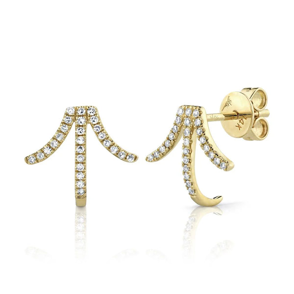 14K GOLD DIAMOND DENA STUDS
