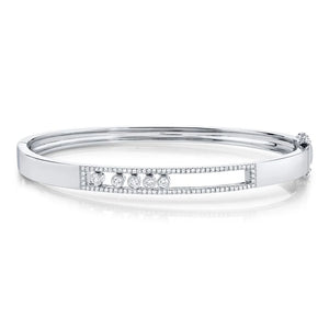 14K GOLD DIAMOND SHAY SLIDER BANGLE
