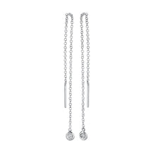 14K GOLD DIAMOND RAYA THREADER EARRINGS