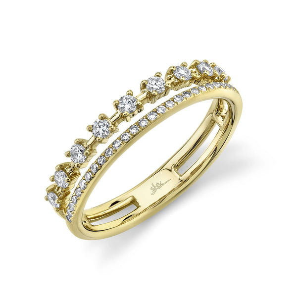 14K GOLD DIAMOND EVA RING