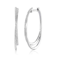 14K GOLD DIAMOND KARINA HOOPS