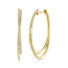 14K GOLD DIAMOND KARINA HOOPS