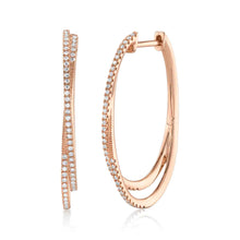 14K GOLD DIAMOND KARINA HOOPS