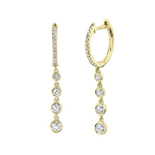 14K GOLD DIAMOND RILEY BEZEL EARRINGS