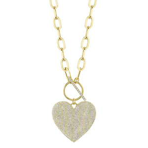 14K GOLD DIAMOND ALLY HEART NECKLACE