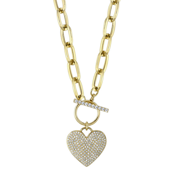 14K GOLD DIAMOND SMALL ALLY HEART NECKLACE