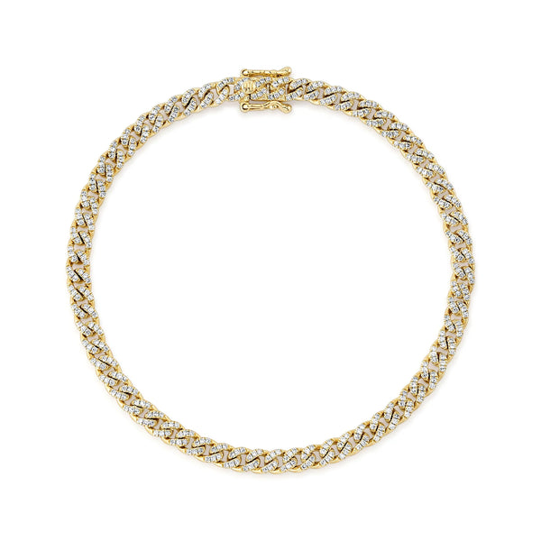 14K GOLD DIAMOND TYLER CUBAN BRACELET