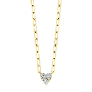 14K GOLD DIAMOND TYLER HEART NECKLACE