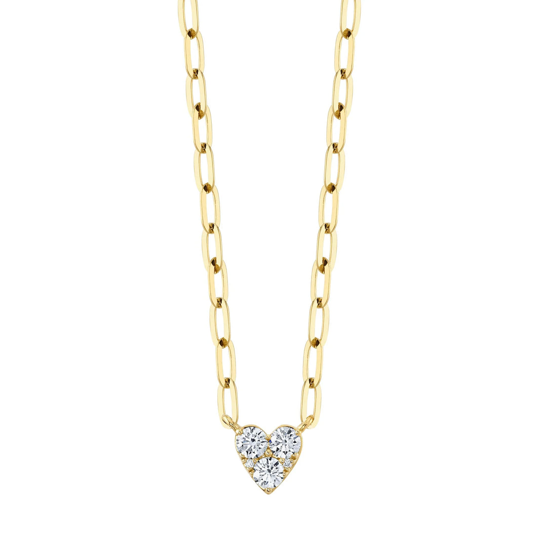 14K GOLD DIAMOND TYLER HEART NECKLACE