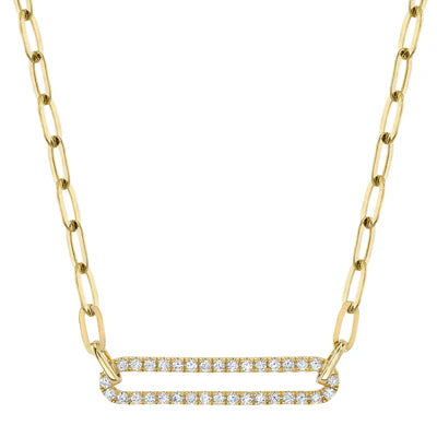 14K GOLD DIAMOND JULIANA PAPERCLIP NECKLACE
