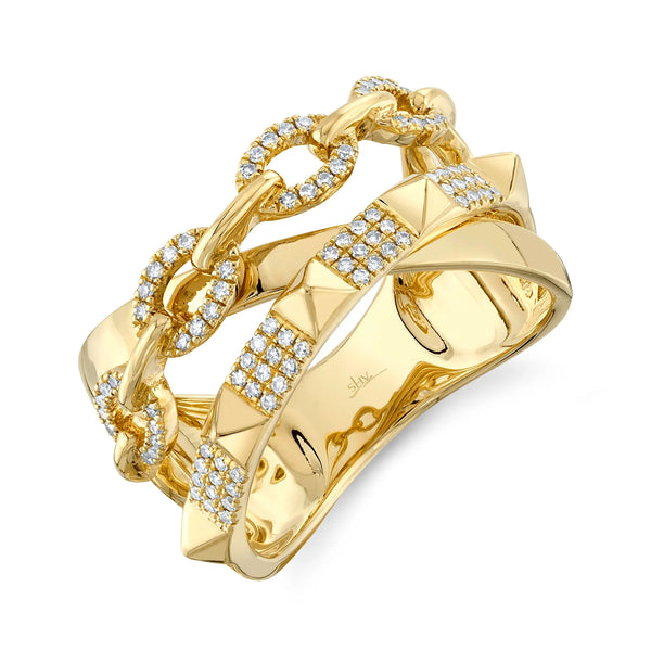14K GOLD DIAMOND ANDI RING