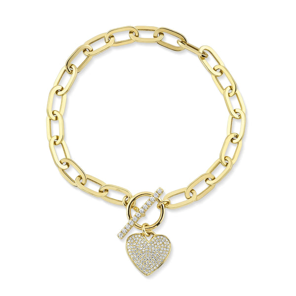 14K GOLD DIAMOND ALLY HEART BRACELET